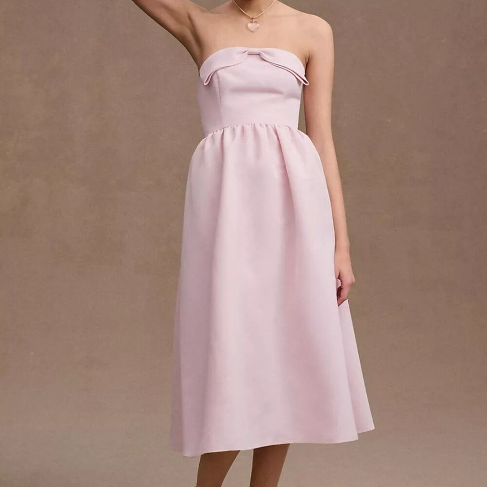 Sachin & Babi Blaine Strapless Bow Tafetta Midi Dress